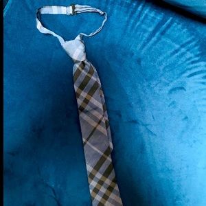 Boys Burberry Authentic tie in blue adjustable